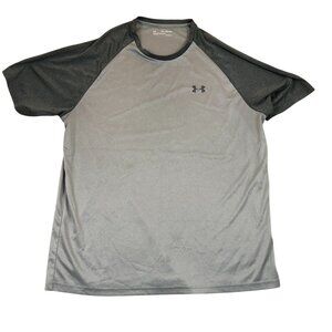 Under Armour Mens Velocity Loose Fit Athletic T-Shirt Size XXL Gray Short Sleeve
